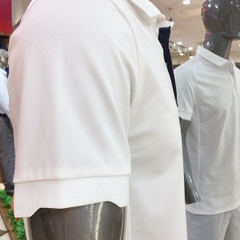 Áo phông polo cổ bẻ thể thao màu trắng viền lưng Aligro ALGPLO61