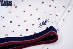 Áo polo cổ trụ màu trắng ALGPLO35