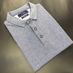 Áo Polo Shirt cổ dệt màu ghi ALGPLO47