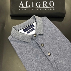 Áo Polo Shirt cổ dệt màu ghi ALGPLO47