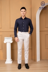 Áo sơ mi slimfit dài tay navy Aligro ALGS226