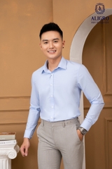 Áo sơ mi slimfit dài tay xanh biển Aligro ALGS222