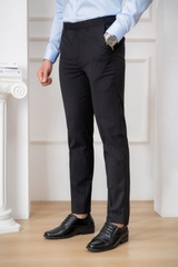 Quần âu nam công sở cao cấp Aligro ALGO1047 màu xanh kẻ sọc vàng nhỏ