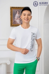 Áo phông nam cổ tròn 100% cotton tự nhiên ALGAPC071