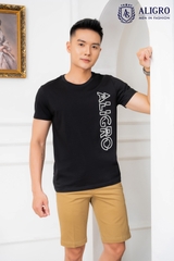 Áo phông nam cổ tròn 100% cotton tự nhiên ALGAPC072