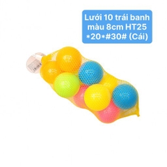 Lưới 10 trái banh màu 8cm HT25 *20*