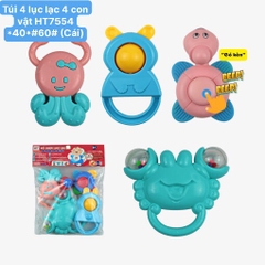 Túi 4 lục lạc 4 con vật HT7554 *40*