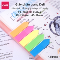 Giấy Phân Trang 5 Màu DELI EA10602