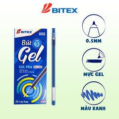 Bút gel 0.5mm - G04 BITEX (20 cây - hộp)
