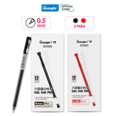 Bút gel liền mực ngòi 0.5mm Guangbo B72009D - ĐEN