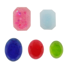 Khuộn resin làm trang sức - Jewel Mold Mini Jewelry Cut Square & Oval