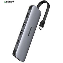 Hub USB Type C 6-in-1 to HDMI, USB 3.0, đọc thẻ SD/TF, PD USB C Ugreen 70649