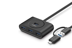 Bộ chia USB 3.0 4 cổng + USB Type C Ugreen 40850 chính hãng