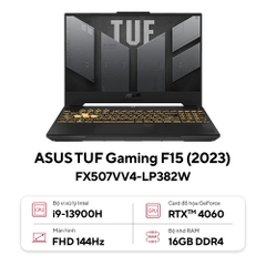 Laptop ASUS TUF Gaming F15 FX507VV4-LP382W (Intel® Core™ i9-13900H | 16GB | 512GB | RTX™ 4060 8GB | 15.6-inch FHD 144Hz | Win 11| Jaeger Gray)