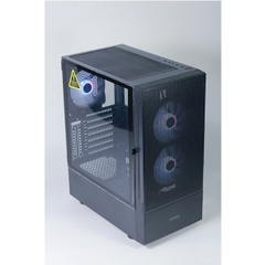 Vỏ máy tính Sama 3307 Black (ATX, kèm sẵn 3 quạt ARGB)