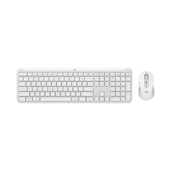 Bộ bàn phím chuột không dây Wireles, Bluetooth Logitech MK950 Signature Slim - Màu trắng