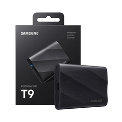 Ổ cứng gắn ngoài SSD Samsung Portable T9 2TB 2.5 inch USB 3.2 Đen (Đọc 2000MB/s - Ghi 19500MB/s)-(MU-PG2T0B/WW)