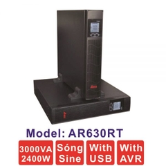 Bộ lưu điện Ares UPS AR630RT 3000VA/2400W lắp RACK