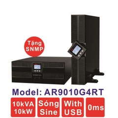 Bộ Lưu Điện UPS ARES AR9010G4RT 10KVA 10KW Rack Mount, Tích hợp sẵn ắc quy