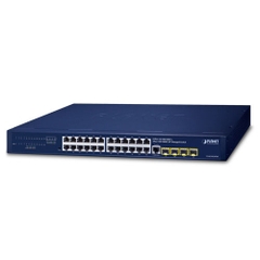 Thiết bị chuyển mạch PLANET GS-4210-24T4S IPv4/IPv6, 24-Port 10/100/1000T + 4-Port 100/1000X SFP L2/L4 SNMP Manageable Gigabit Ethernet