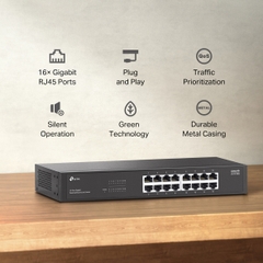 Switch 16 Cổng Gigabit Để Bàn / Gắn Rack TP-LINK LS1016G