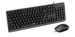 Bộ Bàn Phím Chuột Có Dây Rapoo NX1500 - Màu Đen, Full Size, 1000DPI