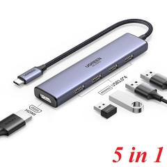 Bộ chuyển đổi  Ugreen 20955 4k 60hz macbook m1 imac pro 2021 Type C sang 4×USB 3.0 + HDMI