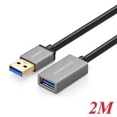 Cáp tín hiệu nối dài USB 3.0 dáng dây nhỏ cao cấp Ugreen 10497 2M màu Đen