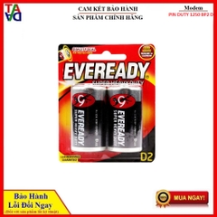 PIN ĐẠI D EVEREADY 1250 BP2, R20 SUPER HEAVY DUTY - VỈ 2 VIÊN - HÀNG CHÍNH HÃNG