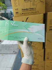 Găng tay y tế Vglove không bột phủ Polymer 1 mặt - Latex Glove Powder Free 5.8gr