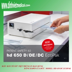 HAWO HD 650 DC ECOPAK (GERMANY) - Máy hàn túi tiệt trùng in hạn dùng