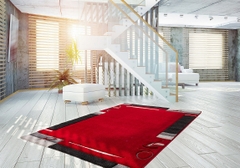 Nét ấn tượng cho không gian phòng khách với thảm trải sàn màu đỏ hiện đại CAL 122 - RED