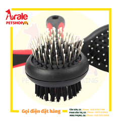 LƯỢC CHẢI LÔNG 2 MẶT CÁN ĐEN