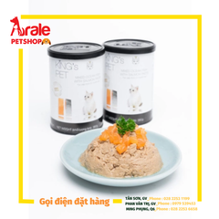 PATE LON KING PET CHO CHÓ MÈO - VỊ CÁ HỒI - LON 380GR