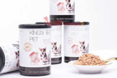 PATE LON KING PET CHO CHÓ MÈO - 2 VỊ GÀ, CÁ THƠM NGON - LON 380GR