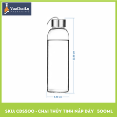 Chai Thủy Tinh Nắp Dây Xách 500ml