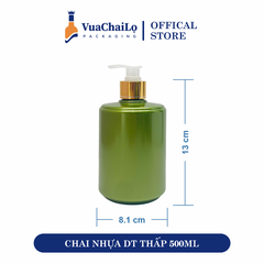 Chai Nhựa Dáng Trụ Thấp 500ML