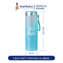 Bình Thủy Tinh Hello Master 500ML