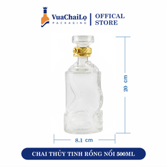 Chai Thủy Tinh Rồng Nổi 500ML