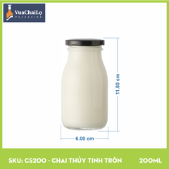 Chai Thủy Tinh Tròn 200ml