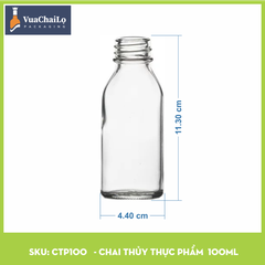 Chai Thủy Tinh Thực Phẩm 100ml