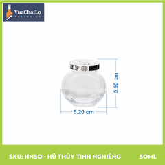 Hũ Thủy Tinh Nghiêng 50ml