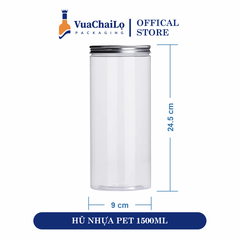 Hũ Nhựa PET Nắp Nhôm 1500ml