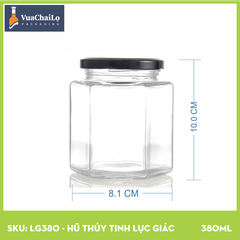 Hũ Thủy Tinh Lục Giác 380ml