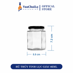 Hũ Thủy Tinh Lục Giác 85ml