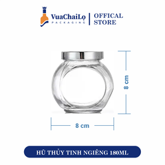 Hũ Thủy Tinh Nghiêng 180ml