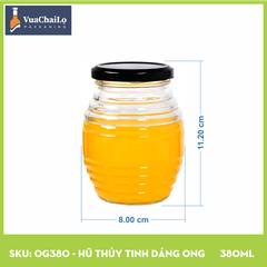 Hũ Thủy Tinh Dáng Ong 380ml