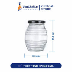 Hũ Thủy Tinh Dáng Ong 380ml
