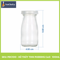 Hũ Thủy Tinh Pudding Cao 100ml