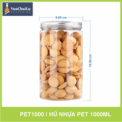 Hũ Nhựa PET Nắp Nhôm 1000ml